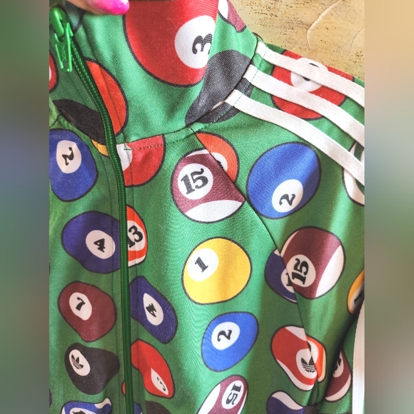 ADIDAS x JEREMY SCOTT Ltd Ed 2012 Billiards Pool Balls RARE Track Jacket XS  36" - Picture 9 of 16